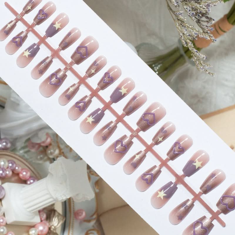 3D Cat Eye Handmade Nail Art – 30-Piece Prefabricated Set