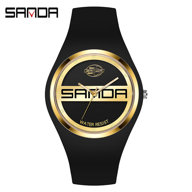 Sanda Jelly Series Quartz Watch – Waterproof Shockproof Sports Watch for Students