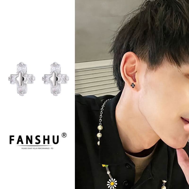 Unisex Minimalist Cross Earrings