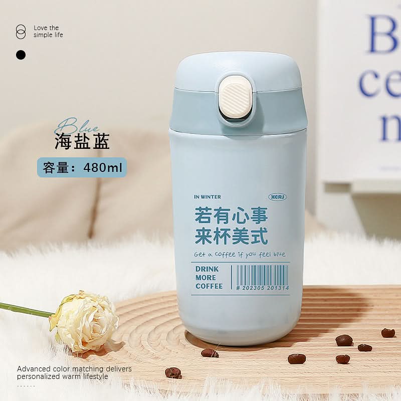 316 Stainless Steel Thermos Coffee Cup – Elegant Double-Drink Travel Mug
