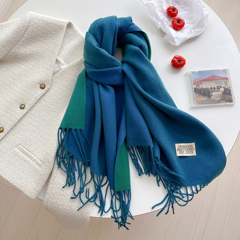Korean Style Double-Sided Imitation Cashmere Scarf