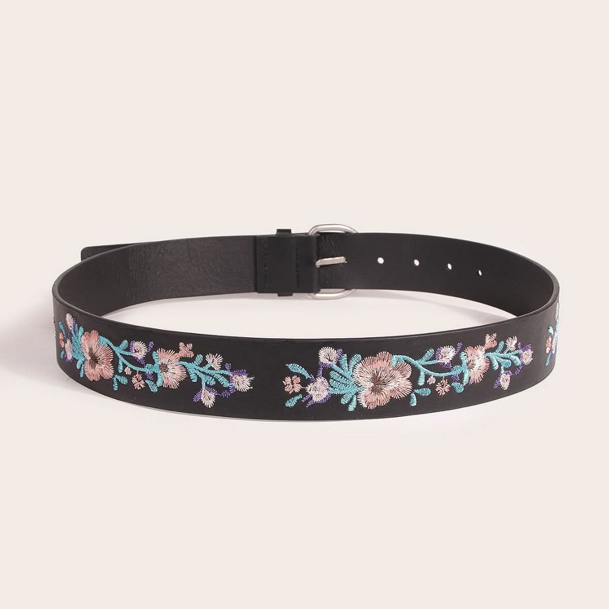 Women's Ethnic Embroidered Leather Belt
