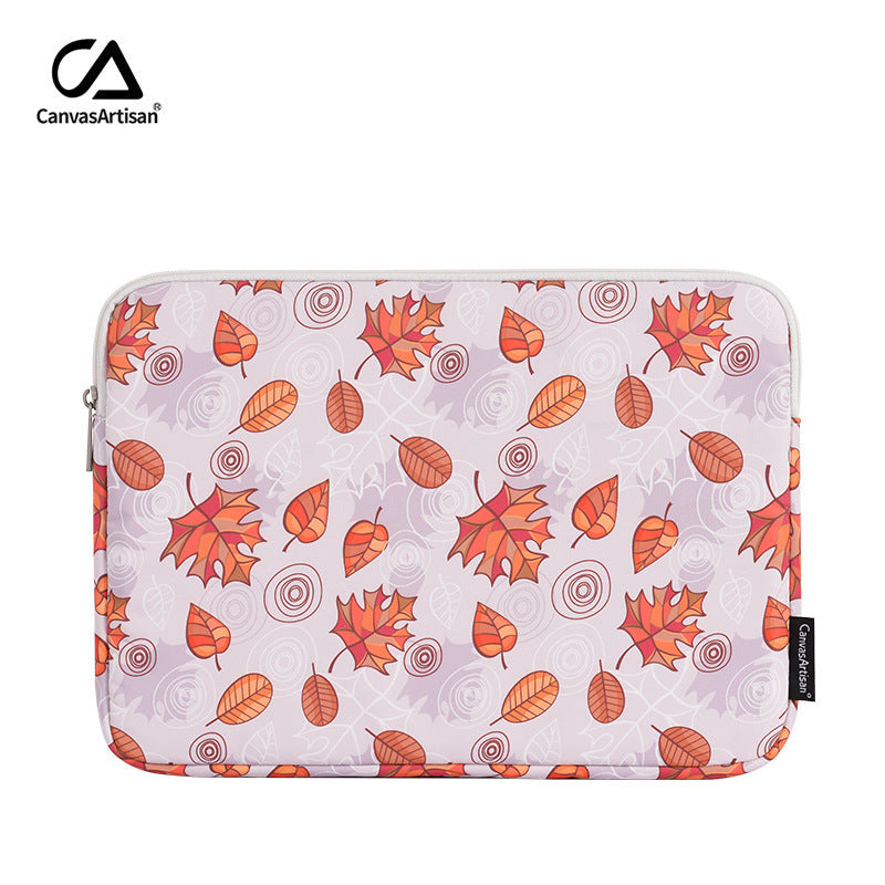 Breathable Waterproof Laptop Sleeve 11"-14" with Autumn Leaves Pattern – for Dell & More