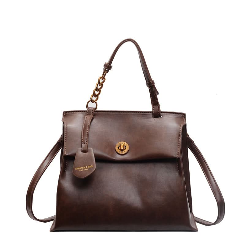Women's Retro Large Capacity Shoulder Backpack – With Zipper Closure
