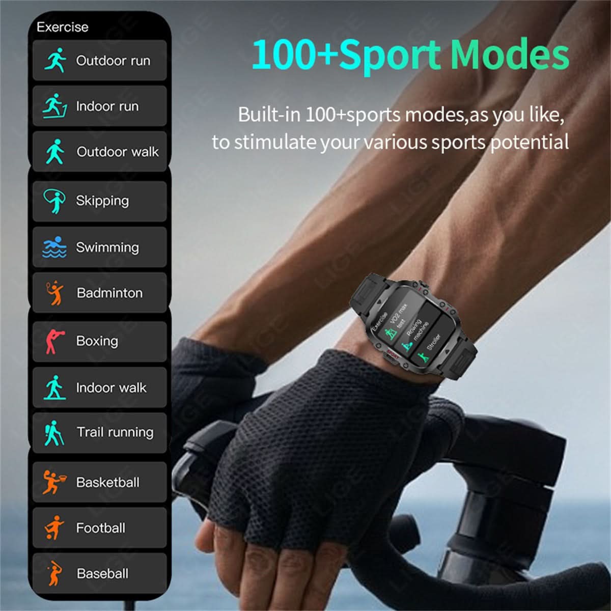 Men's Smart Sports Watch – Bluetooth Call, Health Tracker, Waterproof