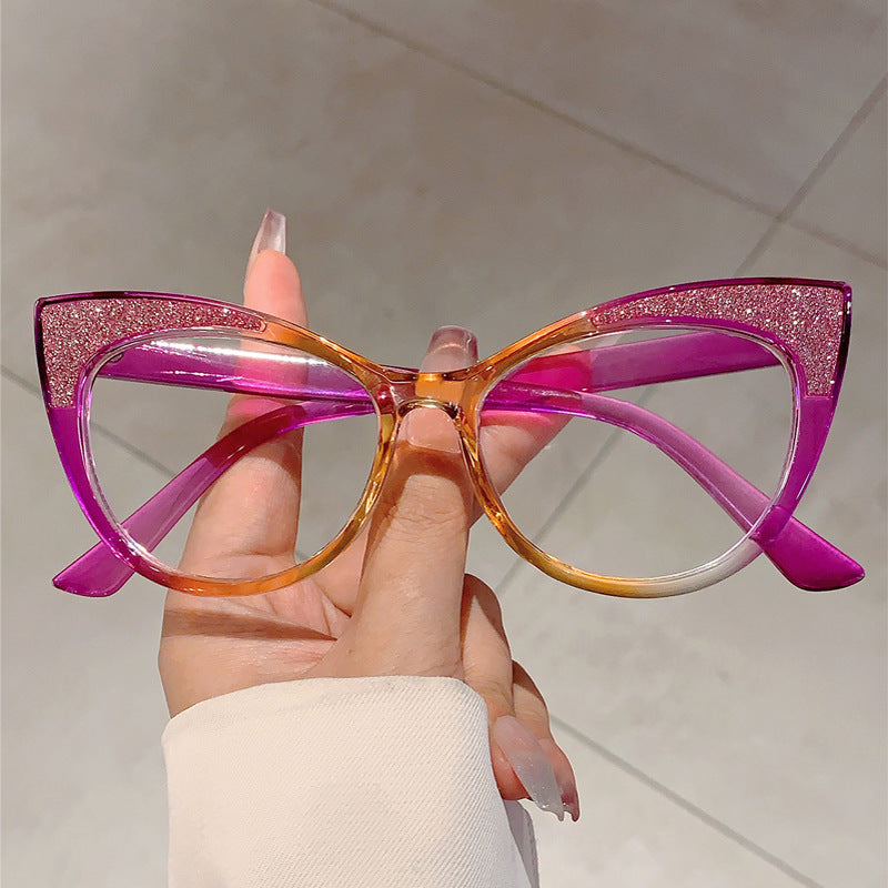 Trendy Cat-Eye Anti-Blue Light Glasses for Women – Large Frame Butterfly Eyewear