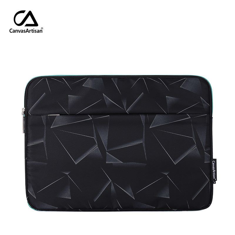 Black Graphical Shadow Printed Laptop Sleeve Case – Shock-Resistant, Waterproof, Fits 11"–15" Devices