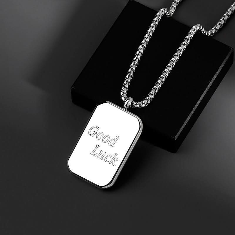 Men's Hip-hop Style Pendant Necklace – Square Tag