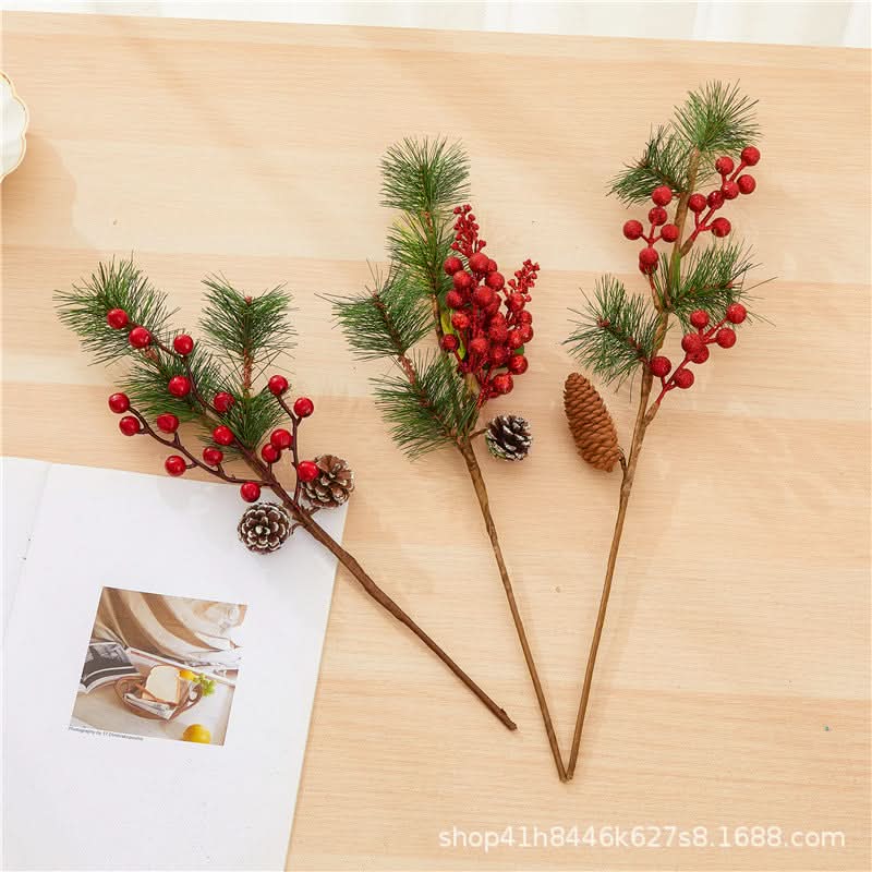 Christmas Pine Branch Decorations - Pack of 3