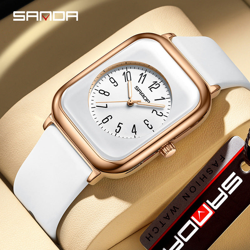 SANDA Unisex Silicone Quartz Watch – Waterproof Digital Fashion Casual Timepiece