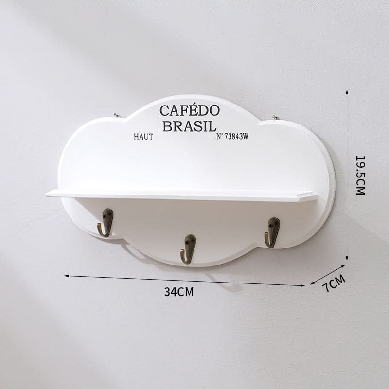 Nordic Cloud Solid Wood Wall-Mounted Coat Rack