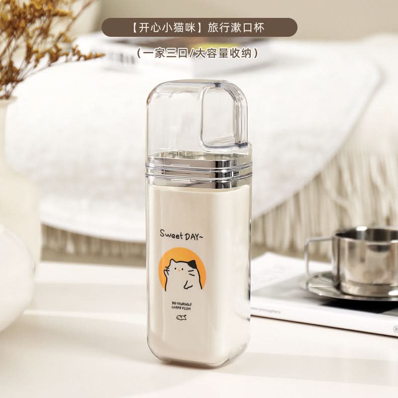 3-in-1 Travel Mouthwash Cup –Toothbrush Holder & Wash Cup Set