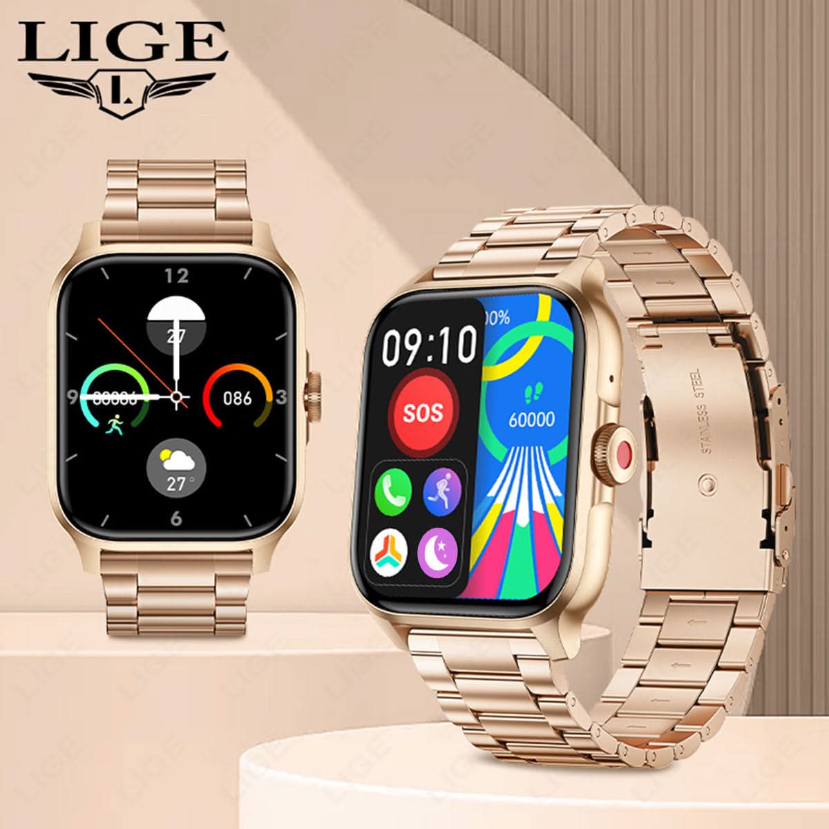 Smart Watch for Men & Women – Bluetooth Call, Health Monitor, Fitness Tracker