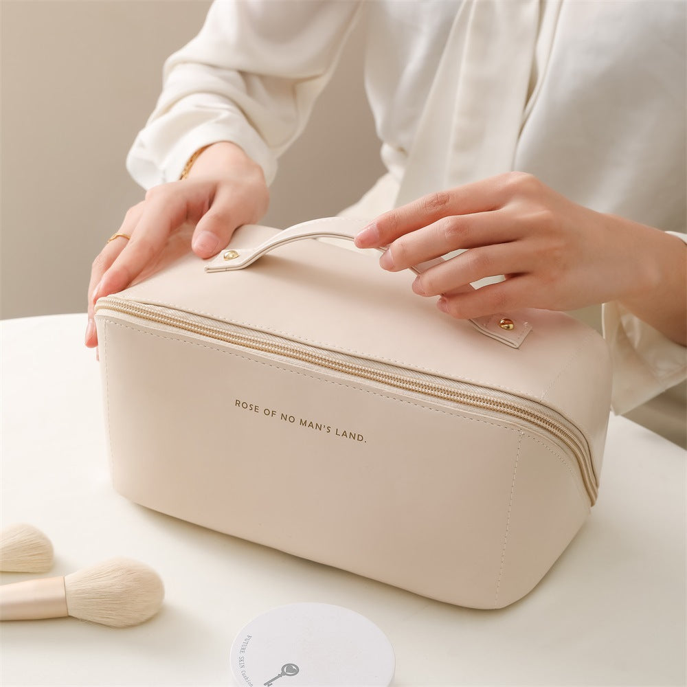 PU Cloud Makeup Bag Set – Large Capacity Waterproof Cosmetic Organizer (2-piece set)