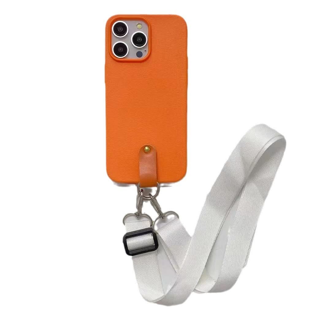 Crossbody TPU Leather iPhone Case, Drop-Resistant