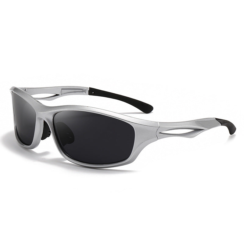 [Solarix] Silver Wraparound Sunglasses