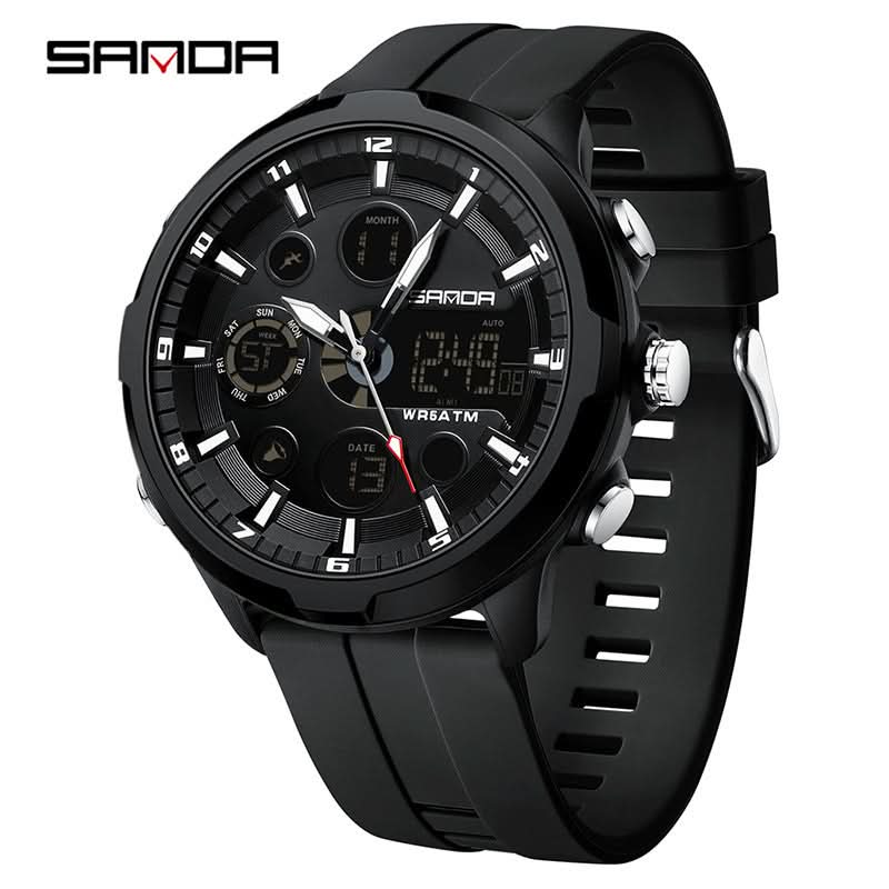 Men’s Waterproof Digital Watch Casual Fashion Timepiece with Luminous Display