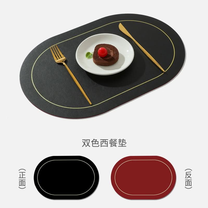 Leather PVC Non-Slip Dining Table Mat