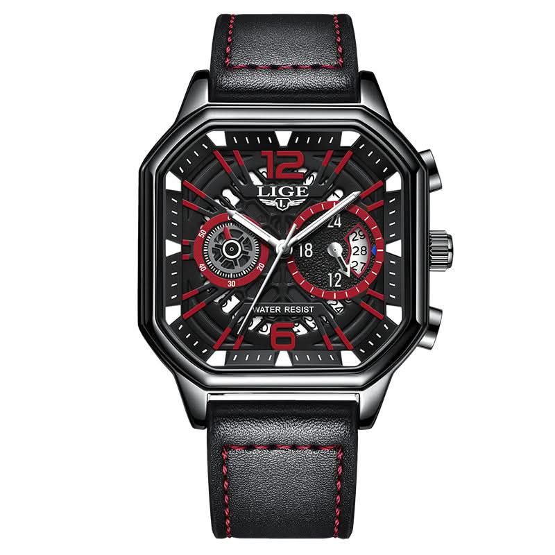 Octagonal Sports Watch for Men – Multi-Function Quartz Watch