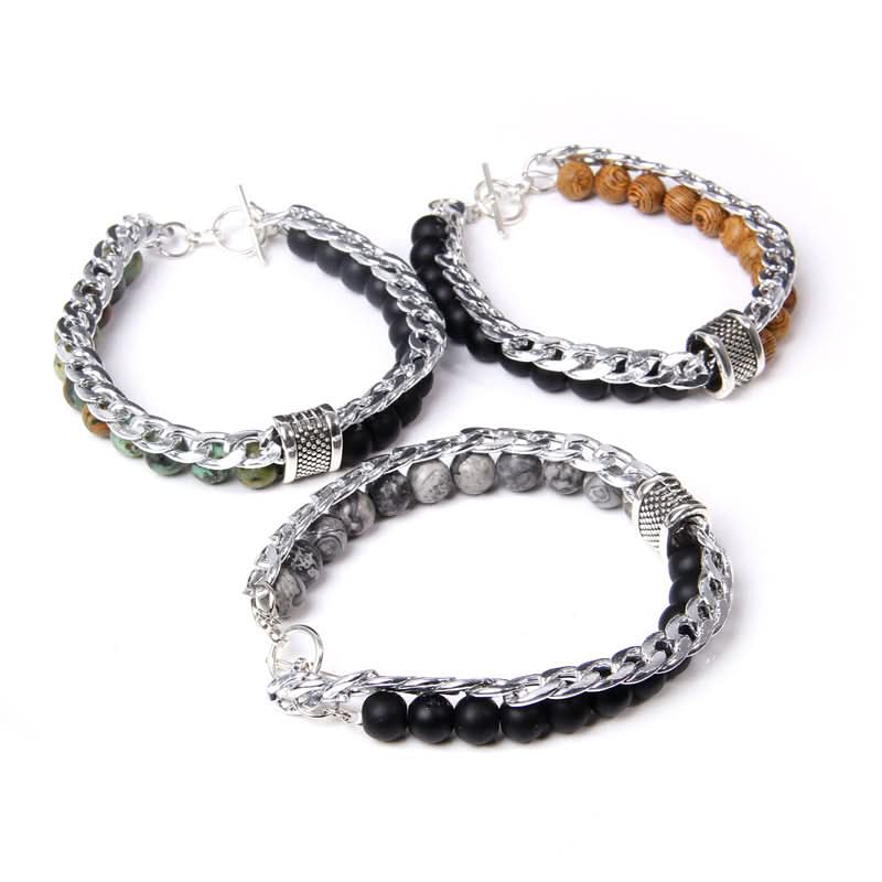 Men’s Trendy Double-Layer Bracelet – For Casual & Business Style