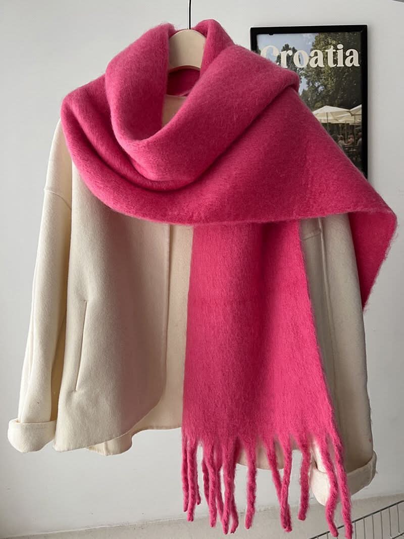 Women's Mohair Winter Scarf – Thick Warm Shawl