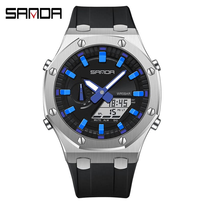 Men's Waterproof Sports Watch – Octagonal Design