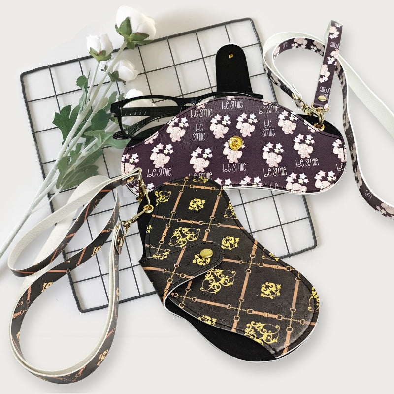 Floral Neck Hanging Leather Glasses Case – Stylish Glasses Holder