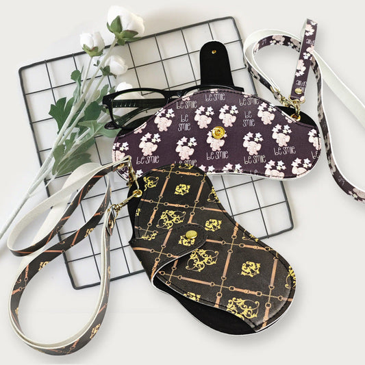 Floral Neck Hanging Leather Glasses Case – Stylish Glasses Holder