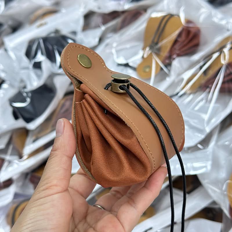 Leather Dice Bag – Drawstring Storage Pouch for Board Games, Coins & Accessories