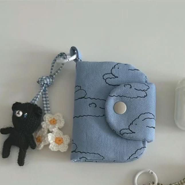 Cute Rabbit Floral Coin Purse for Kids (Keychain not included)