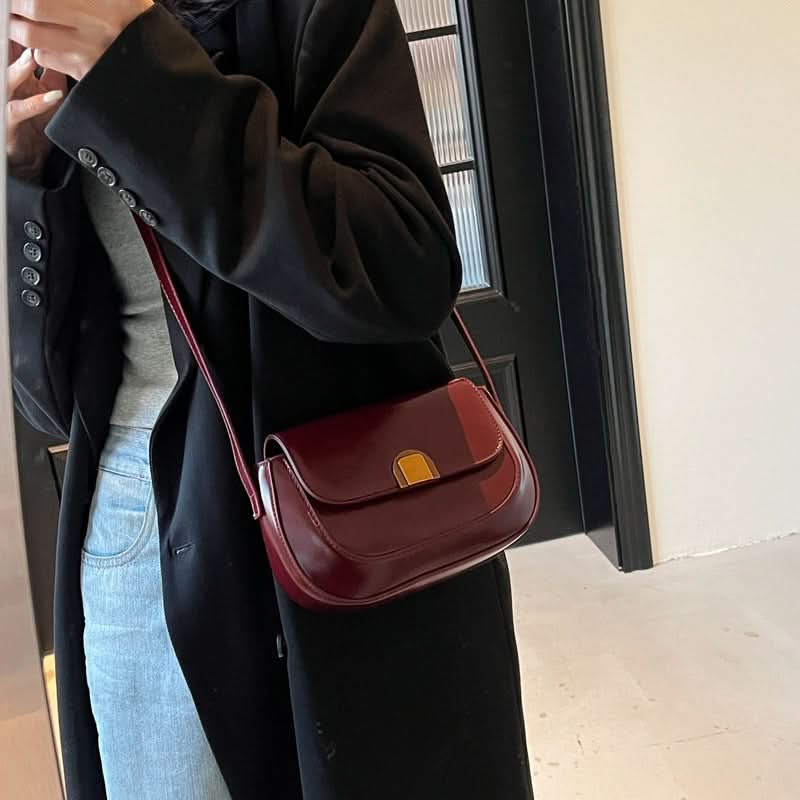 Women’s Trendy Retro Saddle Underarm Bag – Fashion PU Shoulder Messenger Bag