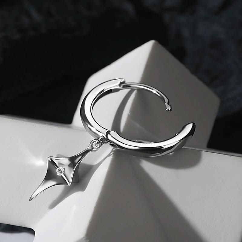 Men’s Retro Star Earrings – Trendy Geometric Ear Cuff