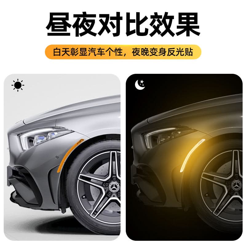 Reflective Car Wheel & Bumper Stickers – Anti-Collision Safety Decals