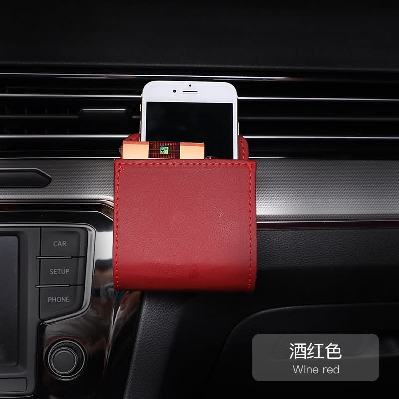 Leather Car Air Vent Storage Box (Set of 2)