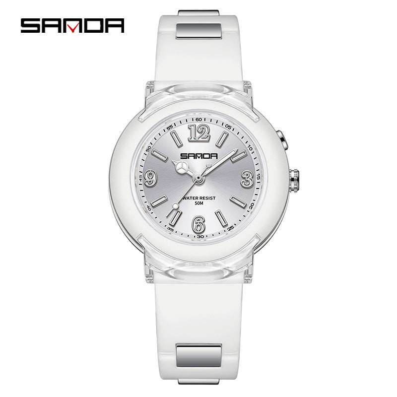 Sanda Kids Waterproof Quartz Watch – LED Light Analog Sports Watch for Boys & Girls