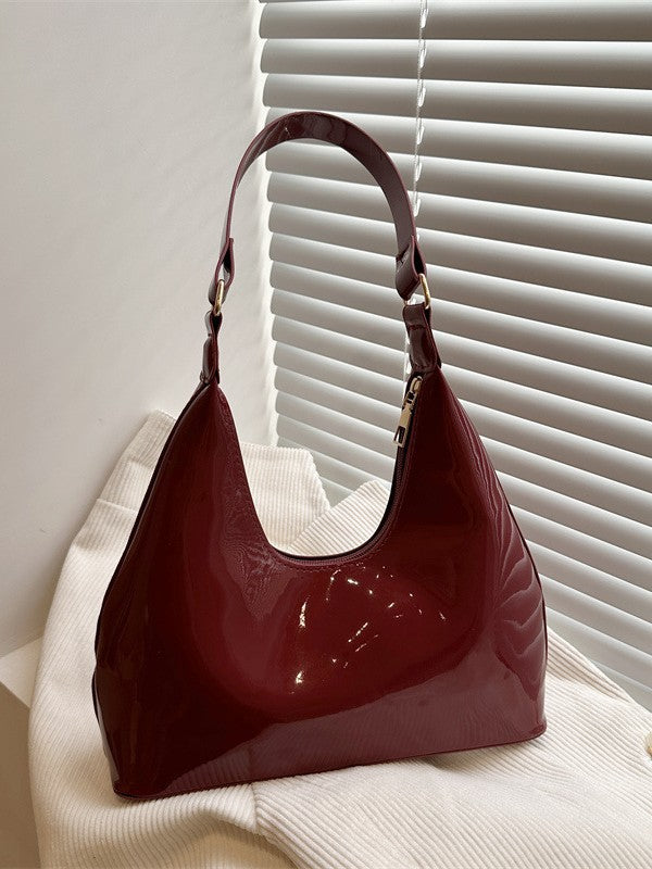 Retro Leather Shoulder Bag – Classic PU Underarm Purse for Women