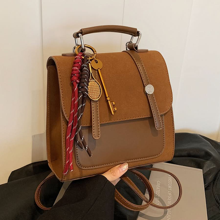 Women's Retro Leather Backpack – Stylish Multifunctional Bag with Handle