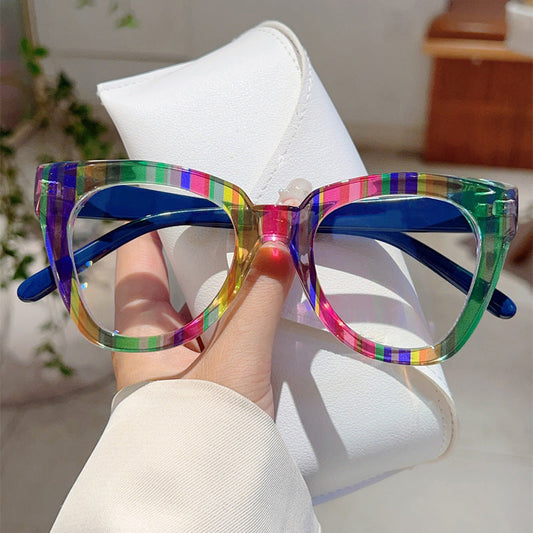 Rainbow Color Anti-Blue Light Glasses – Fashion Full-Frame Eyewear for Adults