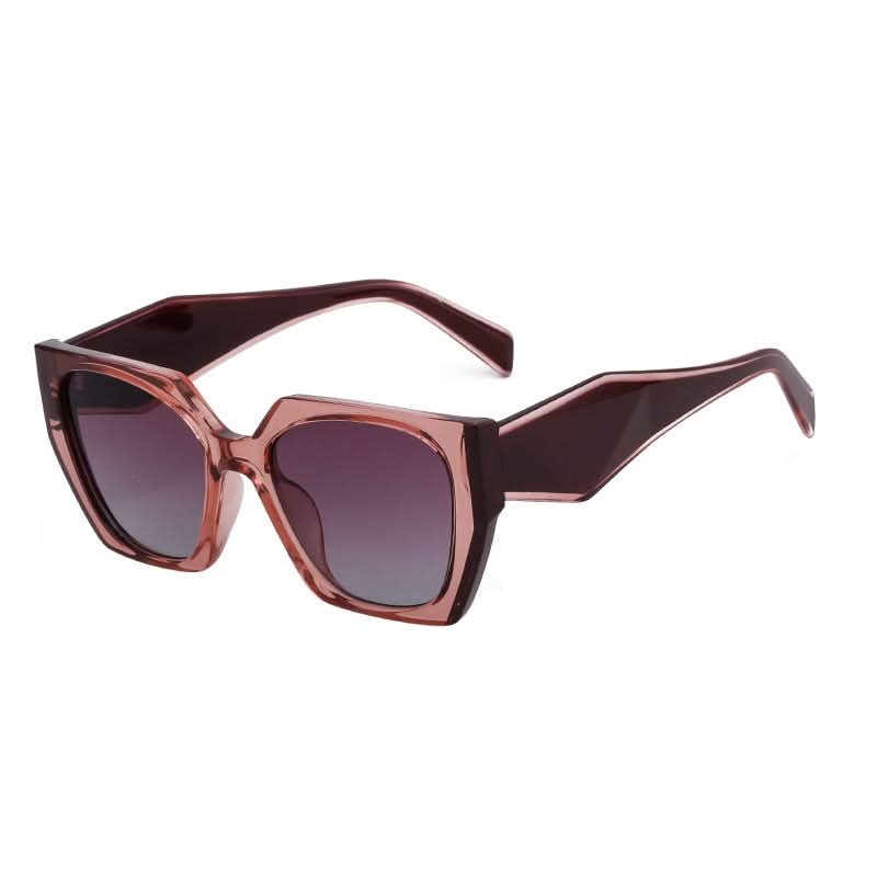 Stylish Cat-Eye Sunglasses for Women – Wide Temple Full-Frame UV Protection Shades