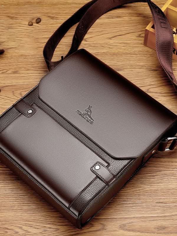 Men's Retro PU Leather Business Messenger Bag – Shoulder Briefcase