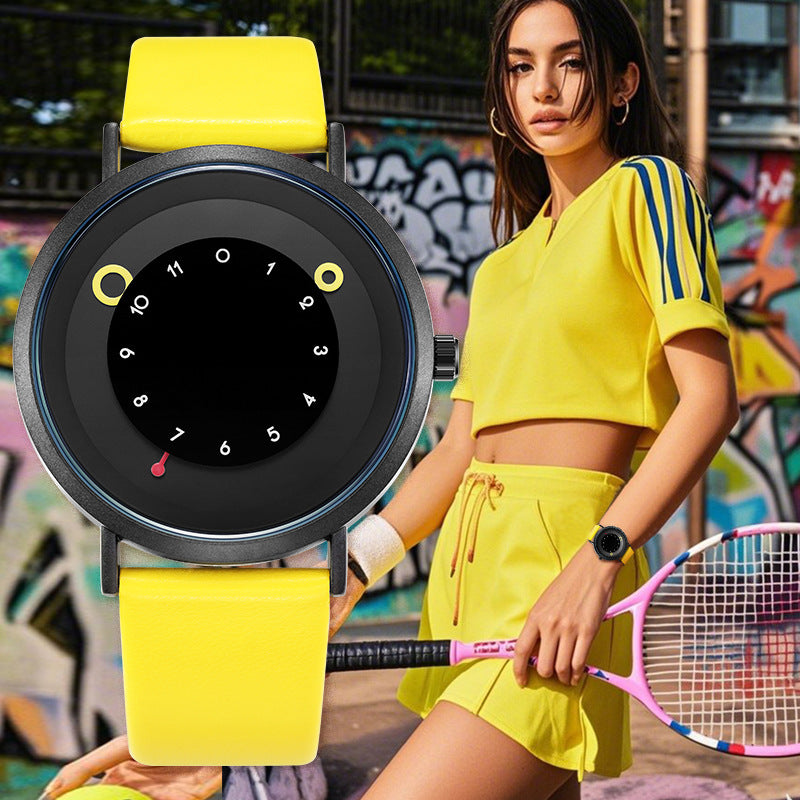 SK Women’s Quartz Watch – Simple PU Leather Strap, Waterproof Fashion Wristwatch