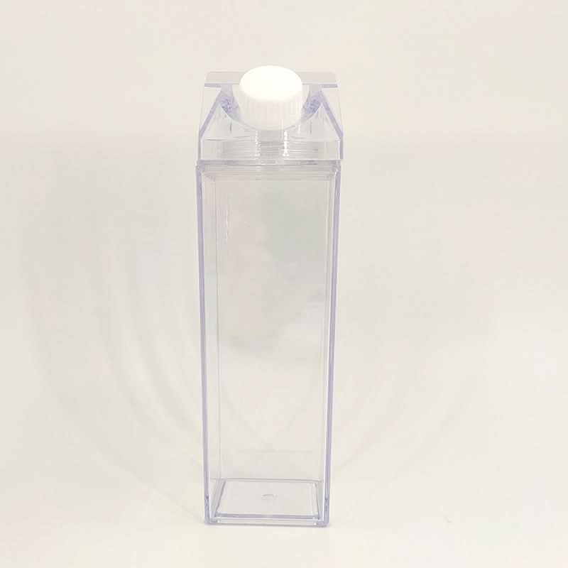 Transparent Square Milk Cup -Japanese Style Plastic Drink Cup
