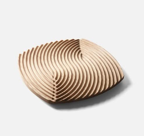 Japanese Style Water Ripple Wooden Tray - Aromatherapy & Storage