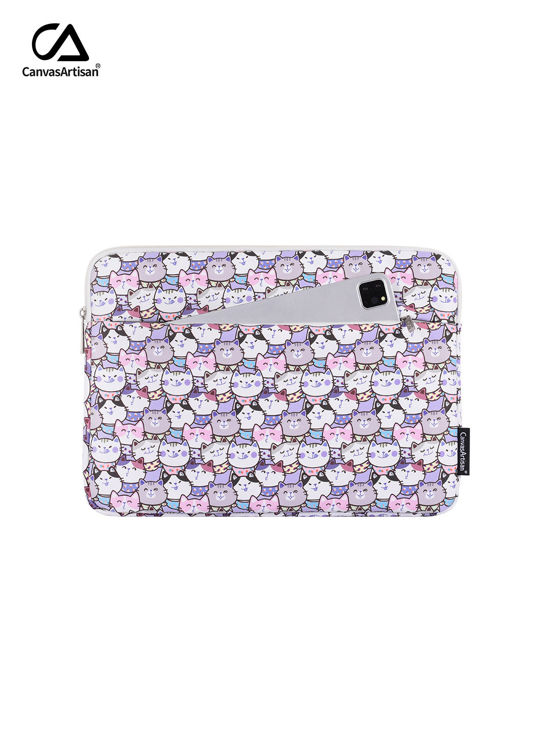Cute Kitty Printer Waterproof Laptop Sleeve – Soft Polyester Case