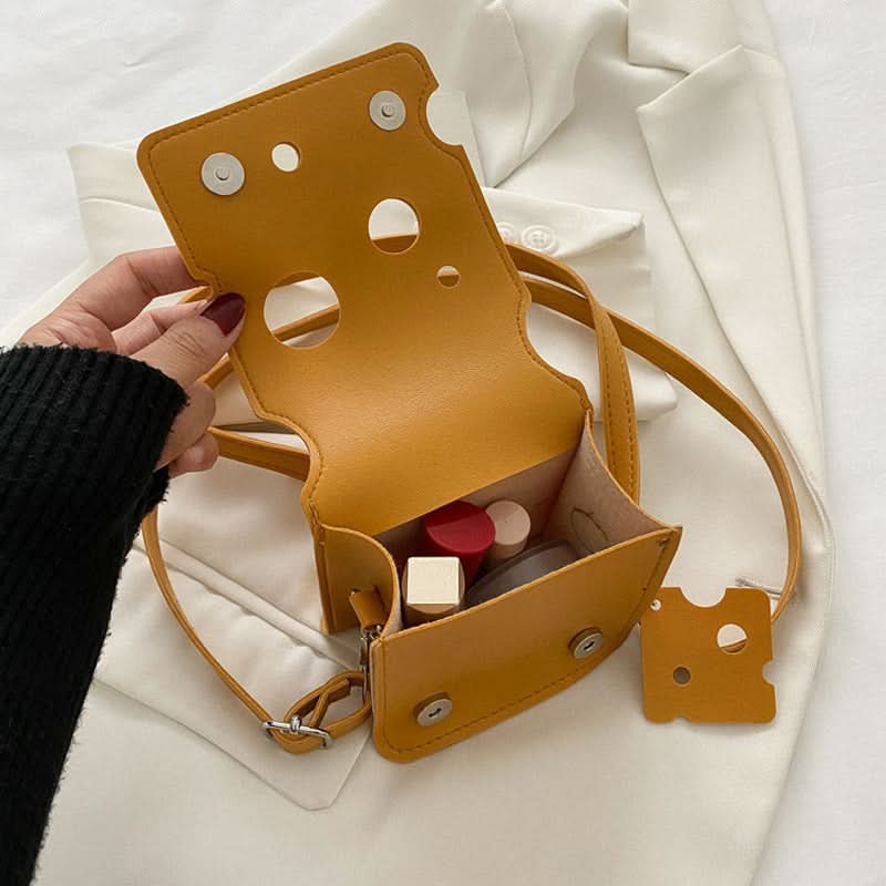 Niche Design Mini Cheese Triangle Crossbody Bag - Cute & Stylish
