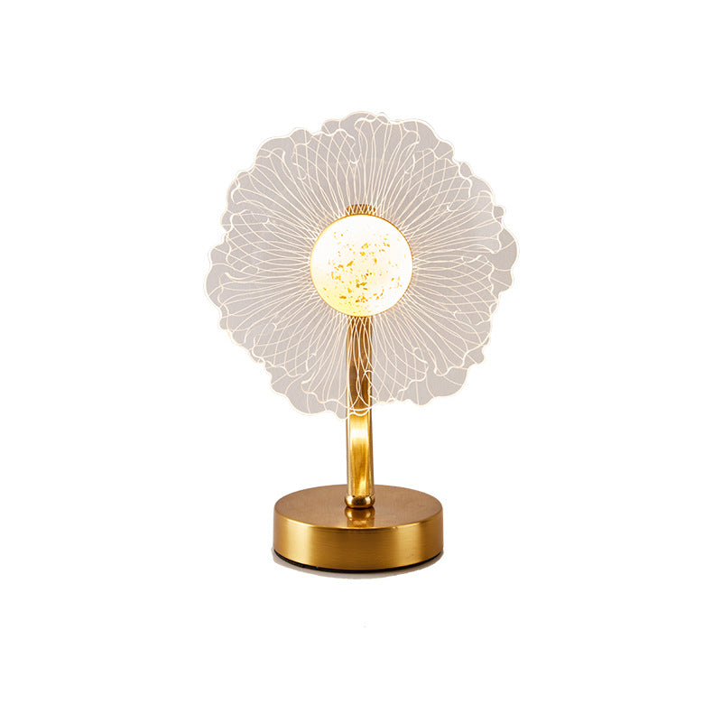 Modern Windmill Acrylic LED Table Lamp – USB Bedside Light