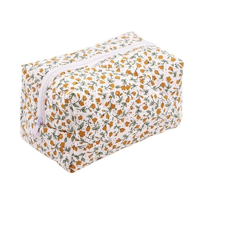 Spring Floral Large Capacity Travel Cosmetic Bag