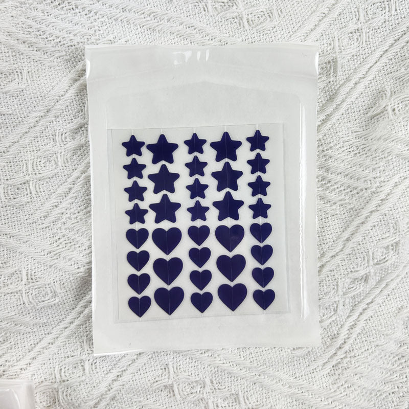 Colorful Heart & Star Acne Patches – Ultra-Thin Hydrocolloid Pimple Patch (36 Patches)