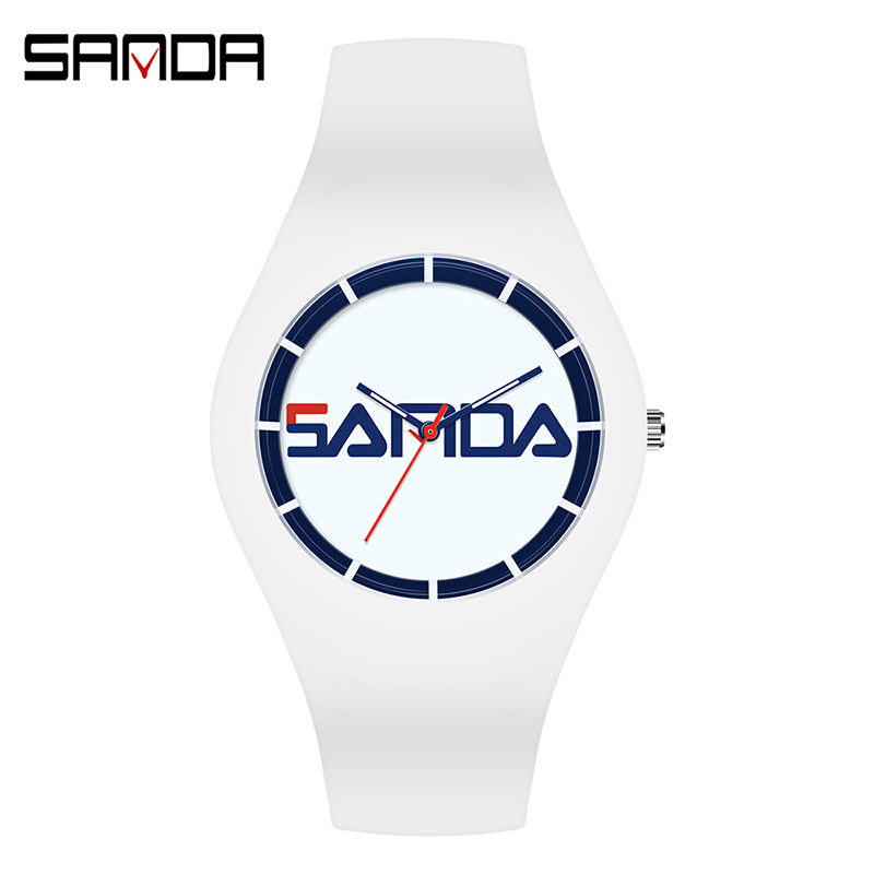 Sanda Jelly Series Quartz Watch – Waterproof Shockproof Sports Watch for Students