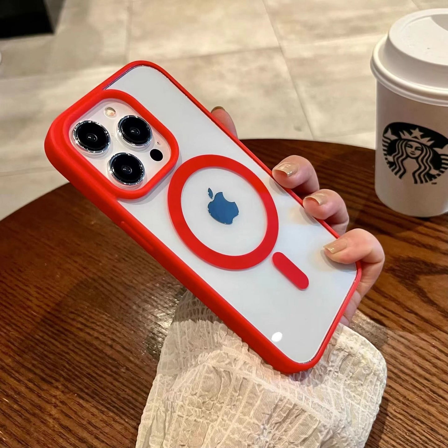 Magnetic Transparent iPhone Case, Frosted Protection